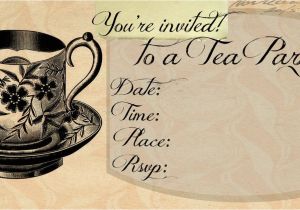 Victorian Tea Party Invitation Template Pin On Tea Time