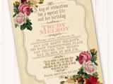 Victorian Tea Party Invitation Wording Victorian Celebration Of Life Invitation Classic Victorian
