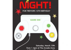 Video Game Birthday Invitation Template Arcade Video Games Birthday Party Invitation Zazzle