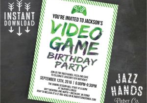 Video Game Birthday Invitation Template Printable Video Game Birthday Invitation Template Diy