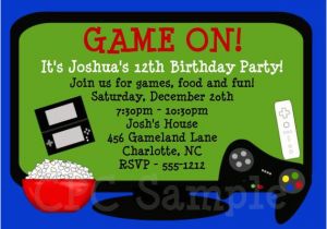 Video Game Birthday Invitation Template Video Game Birthday Invitation Printable Party Invite