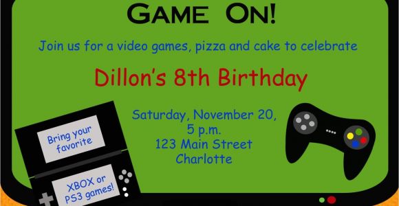 Video Game Birthday Party Invitation Template Free Video Game Birthday Party Invitation Video by
