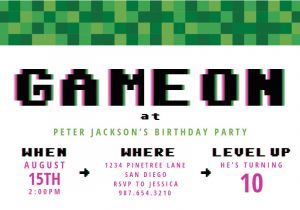Video Game Party Invitation Template Free Video Game Party Birthday Invitation Template Free