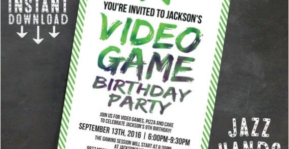 Video Game Party Invitation Template Printable Video Game Birthday Invitation Template Diy