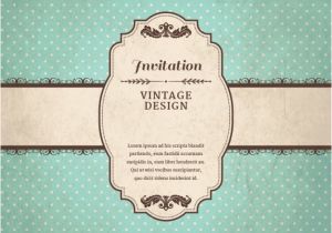 Vintage Birthday Invitation Template Free Vintage Invitation Template Vector Free Download
