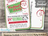 Vintage Cocktail Party Invitations Retro Christmas Cocktail Party Invitation