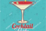 Vintage Cocktail Party Invitations Vintage Cocktail Party Invitation Poster Stock Vector