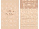 Vintage Postcard Background Vector Template for Wedding Invitation Vintage Wedding Invitation or Greeting Card Template