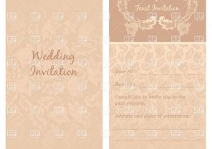 Vintage Postcard Background Vector Template for Wedding Invitation Vintage Wedding Invitation or Greeting Card Template