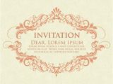 Vintage Postcard Background Vector Template for Wedding Invitation Wedding Invitation and Announcement Card with Vintage