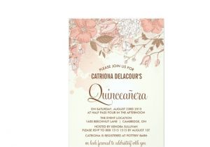 Vintage Quinceanera Invitations Vintage Spring Flowers Quinceanera Invitation 5 Quot X 7
