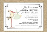 Vintage Stork Baby Shower Invitations Vintage Stork Baby Shower Invitation Baby Girl Stork Shower