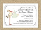 Vintage Stork Baby Shower Invitations Vintage Stork Baby Shower Invitation Baby Girl Stork Shower