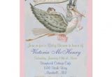 Vintage Stork Baby Shower Invitations Vintage Storybook Stork Baby Shower Invitations 5" X 7