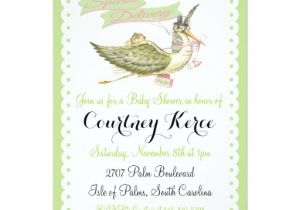 Vintage Stork Baby Shower Invitations Vintage Storybook Stork Baby Shower Invitations