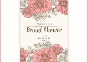 Vintage Style Bridal Shower Invitations Floral Bridal Shower Invitation In Vintage Style Vector
