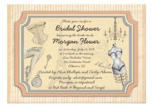 Vintage Style Bridal Shower Invitations Vintage Style Bridal Lingerie Shower Invitation