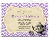 Vintage Tea Party Baby Shower Invites Items Similar to Tea Party Invitation Retro Vintage