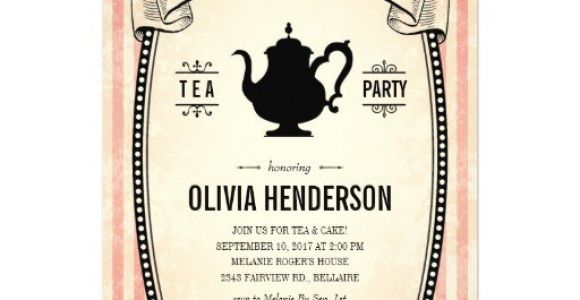 Vintage Tea Party Baby Shower Invites Vintage Baby Shower Tea Party Invitations 5" X 7