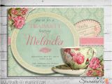 Vintage Tea Party Baby Shower Invites Vintage Tea Cup Bridal Shower Baby Shower Birthday