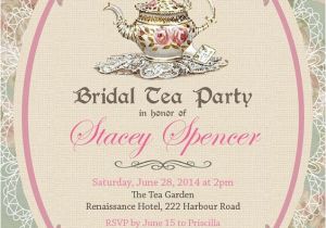 Vintage Tea Party Baby Shower Invites Vintage Tea Party Invitation Bridal by