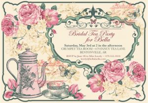 Vintage Tea Party Invitation Template Free Vintage Tea Party Invitation Template In 2019