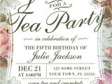 Vintage Tea Party Invitations Free Birthday Tea Party Invitation Template Vintage Rose Tea