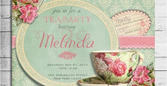 Vintage Tea Party Invitations Free Free Vintage Tea Party Invitation