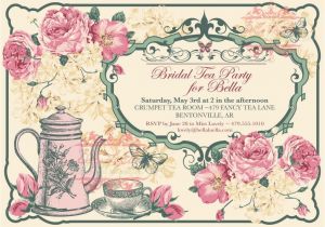Vintage Tea Party Invitations Free Free Vintage Tea Party Invitation Template