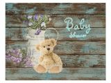 Vintage Teddy Bear Baby Shower Invitations Vintage Wood Teddy Bear Baby Shower Invitations