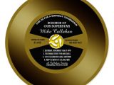 Vinyl Record Party Invitation Template Gold Record Vinyl 45 Birthday Party Invitation Zazzle Com