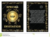 Vip Party Invitations Template Golden Vip Invitation Template Stock Vector Image 75747082
