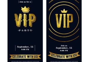 Vip Party Invitations Template Luxury Vip Invitation Cards Template Vector 05 Download