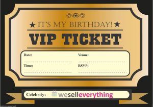Vip Pass Birthday Invitations Free 20 Vip Ticket Invite Birthday Party Invitations Kids Boys