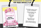 Vip Pass Birthday Invitations Free Slumber Party Vip Pass Invitation Printable by