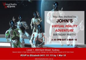 Virtual Birthday Invitation Template Birthday Party Venue Sydney Virtual Reality Birthdays