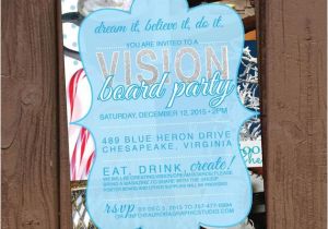 Vision Board Party Invitation Template Holiday Christmas Vision Board Party Invitation