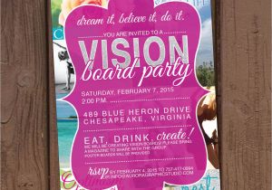 Vision Board Party Invitation Template Vision Board Party Invitation