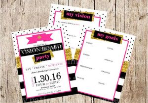 Vision Board Party Invitation Template Vision Board Party Package