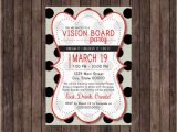 Vision Board Party Invitation Template Vision Board Party Polka Dot Invitation by