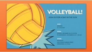 Volleyball Party Invitation Template Sports Leagues Free Online Invitations