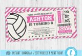 Volleyball Party Invitation Template Volleyball Invitation Volleyball Birthday Invitation