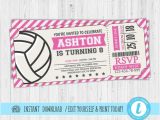 Volleyball Party Invitation Template Volleyball Invitation Volleyball Birthday Invitation