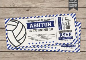Volleyball Party Invitation Template Volleyball Invitations Volleyball Birthday Invitations