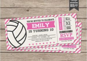 Volleyball Party Invitations Volleyball Invitations Volleyball Birthday Invitations
