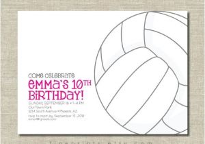 Volleyball Party Invitations Volleyball Party Invitation