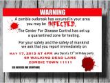 Walking Dead Party Invitations Set Of 12 Zombie Party Invitation Walking Dead Invitation
