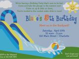 Water Slide Birthday Party Invitations Collection Water Party Invitations Waterslide Birthday