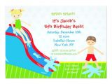 Water Slide Birthday Party Invitations Water Slide Waterslide Birthday Invitations