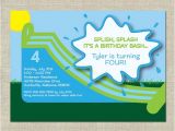 Water Slide Party Invitations Printable Water Slide Birthday Invitation Printable Boy by